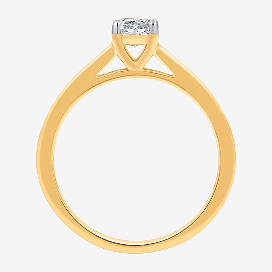 (H-I/I1) Womens 1 CT. T.W. Lab Grown White Diamond 14K Gold Over Silver Side Stone Bridal Set