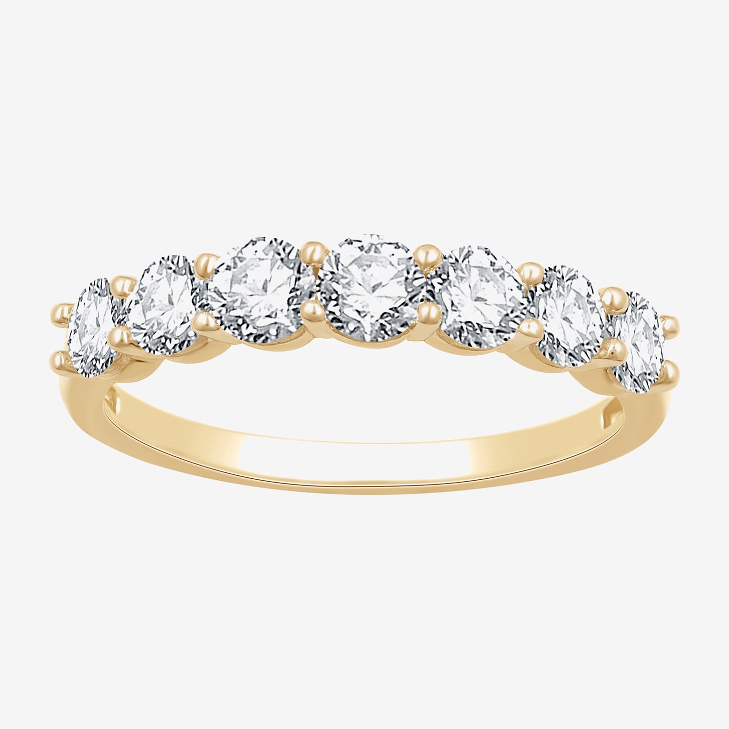 (G,Si1-Si2) Womens 2MM 1 CT. T.W. Lab Grown White Diamond Sterling Silver Wedding Band