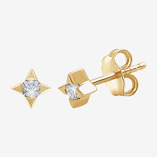 (G, Si1-Si2) Womens 1 CT. T.W. Lab Grown White Diamond 14K Gold Over Silver 3 Pair Jewelry Set