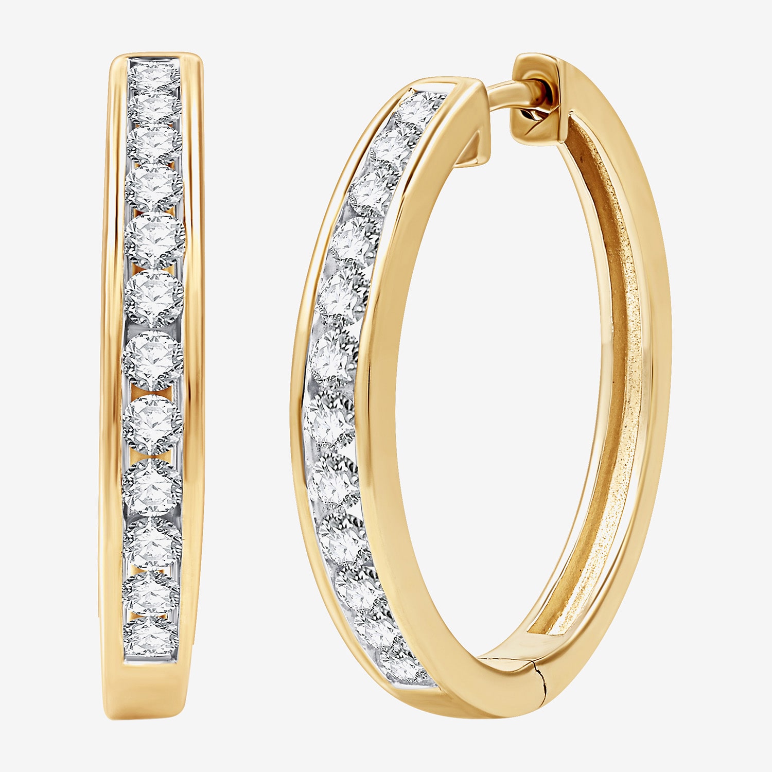(G, Si1-Si2) Womens 1 CT. T.W. Lab Grown White Diamond 14K Gold Over Silver 2 Pair Earring Set
