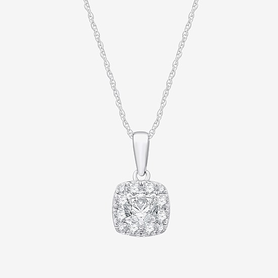 (G, Si1-Si2) Womens 2 CT. T.W. Lab Grown White Diamond Sterling Silver Cushion 2-pc. Jewelry Set