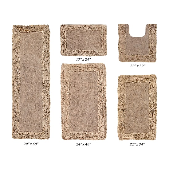 Better Trends Shaggy Border Mat Bath Rug