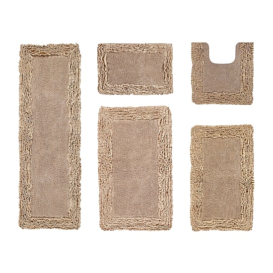 Better Trends Shaggy Border Mat Bath Rug