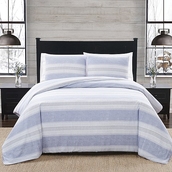 London Fog London Fog Solid Flannel Comforter Set