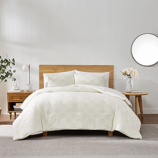 Truly Soft Textured Checkered 2-pc. Comforter Set
