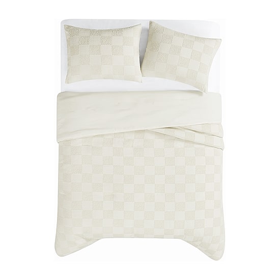 Truly Soft Textured Checkered 2-pc. Comforter Set