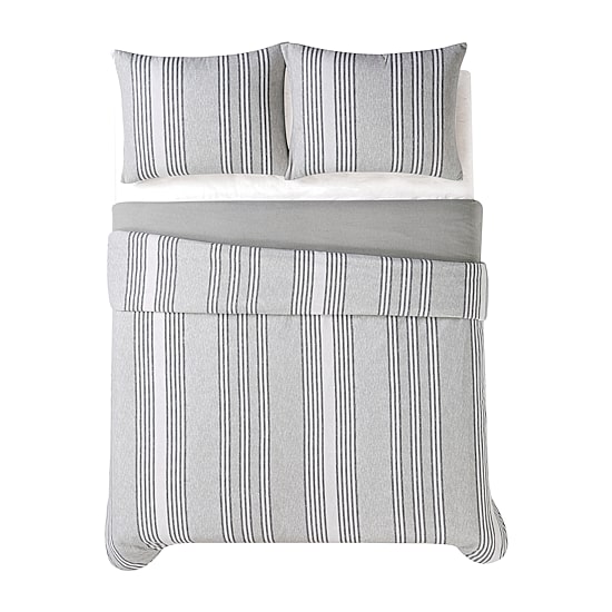 Truly Soft Kiel Stripe Flannel Duvet Cover Set