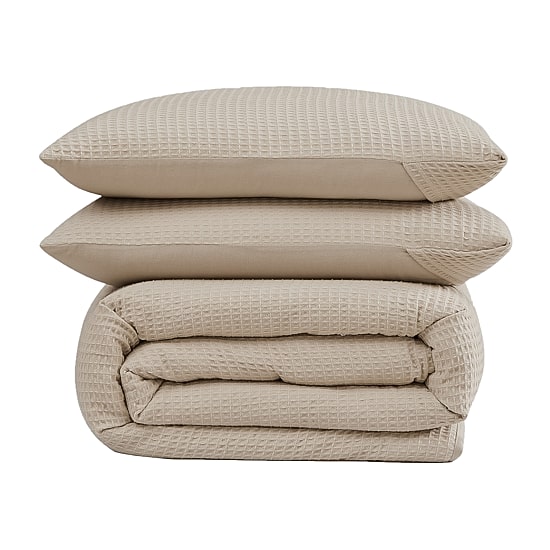 Cannon Cotton Waffle 3-pc. Duvet Cover Set