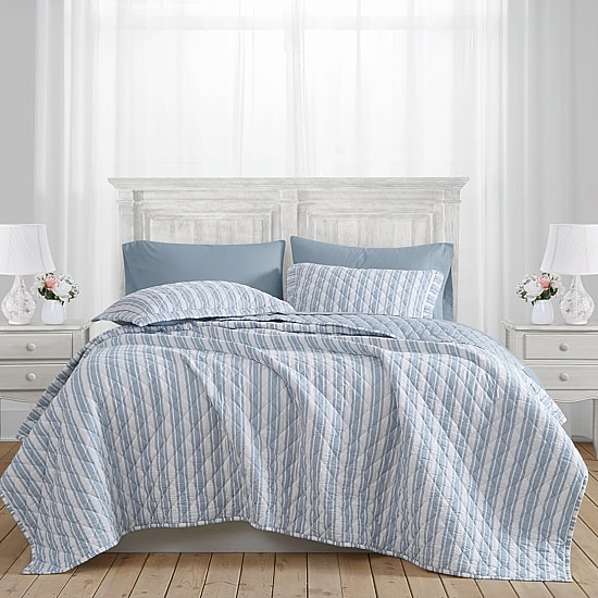 The Farmhouse By Rachel Ashwell Wide Ticking Stripe Quilt Set