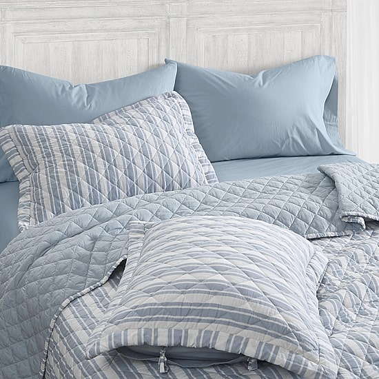 The Farmhouse By Rachel Ashwell Wide Ticking Stripe Quilt Set
