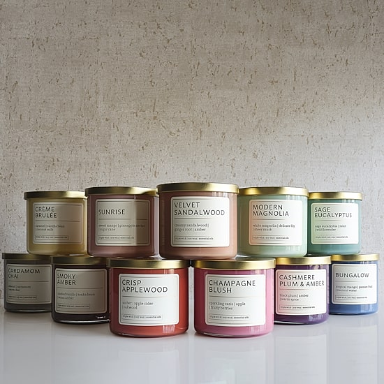Distant Lands Smoky Amber 3-Wick Scented Jar Candle