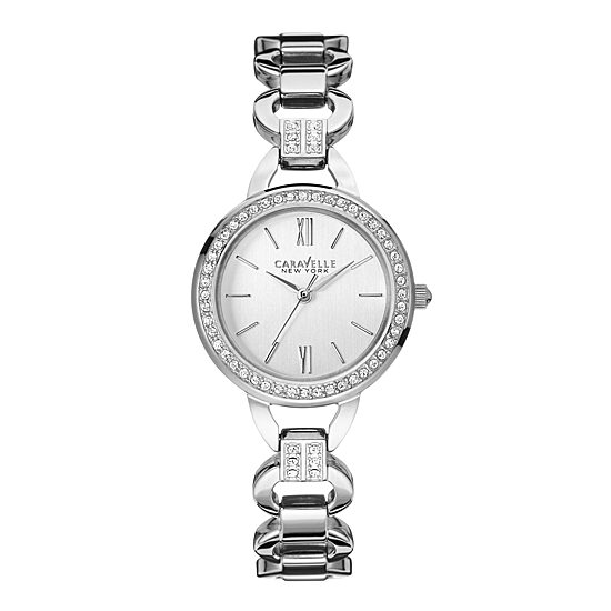 Caravelle New York® Womens Crystal-Accent Open Link Bracelet Watch 43L180