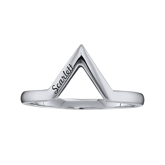 Personalized V-Shaped Ring