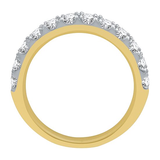 (H-I / I1) Womens 3MM 1 CT. T.W. Lab Grown White Diamond 10K Gold Wedding Band