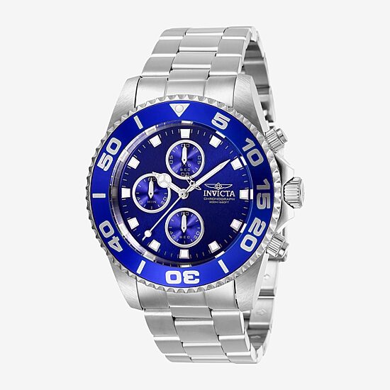 Invicta Mens Silver Tone Stainless Steel Bracelet Watch 28690