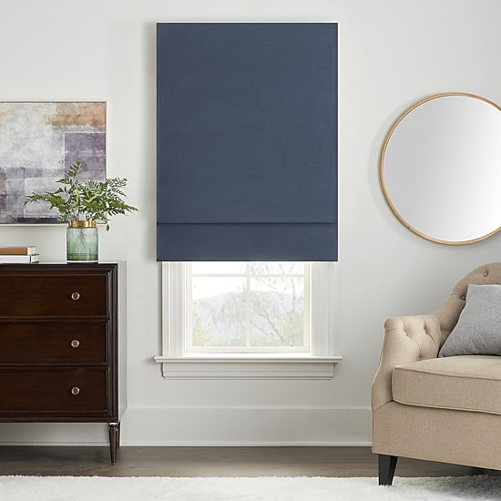 Eclipse Faux Silk Energy Saving Cordless Blackout Roman Shade