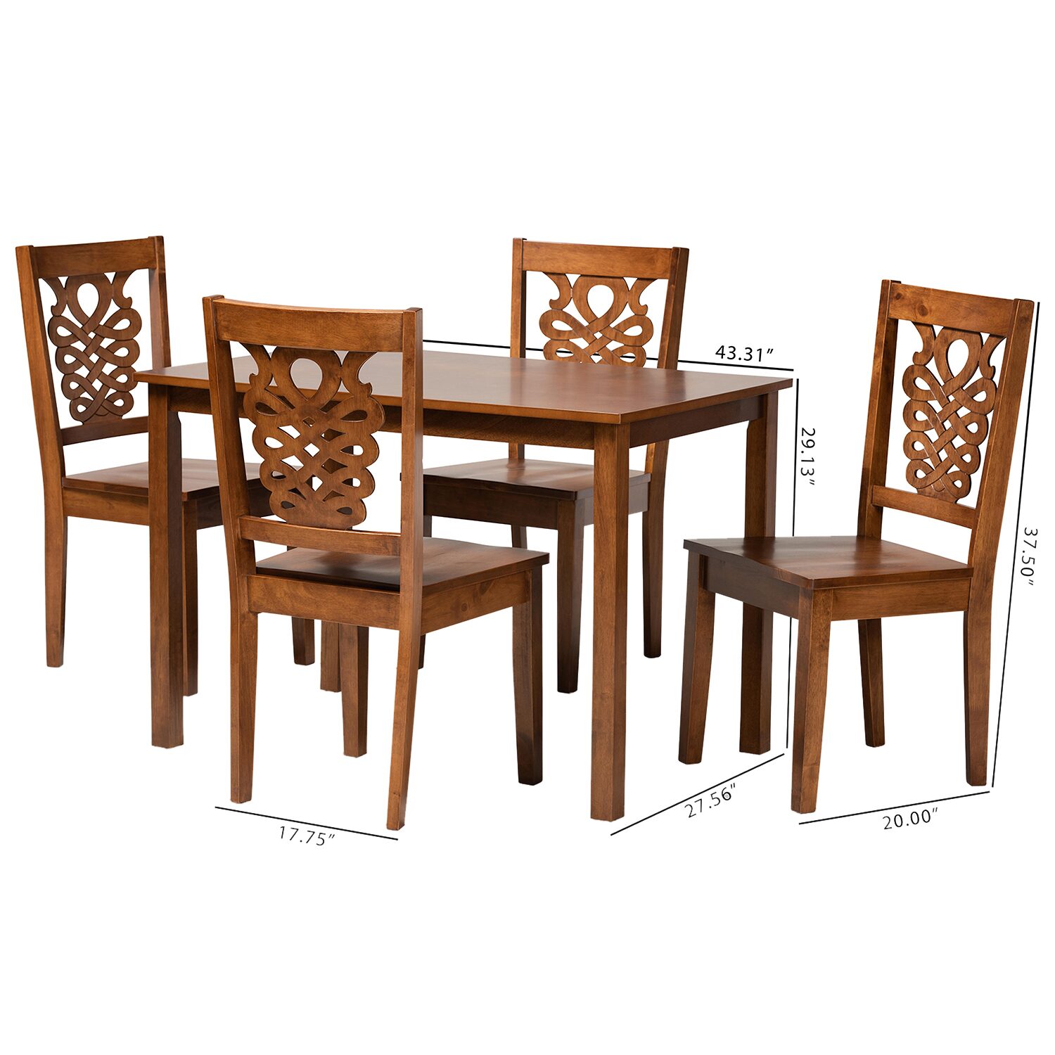 Luisa Dining Room Collection 5-pc. Rectangular Set