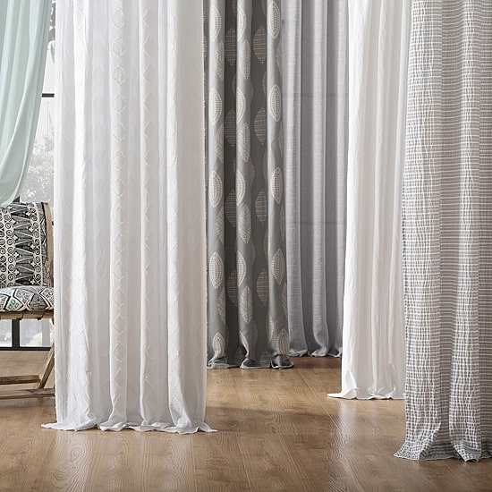 Archaeo Sarro Washed Cotton Tab Top Light-Filtering Single Curtain Panel