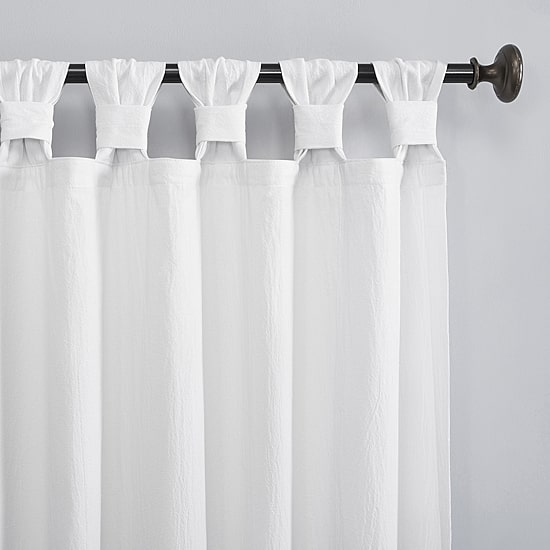 Archaeo Sarro Washed Cotton Tab Top Light-Filtering Single Curtain Panel