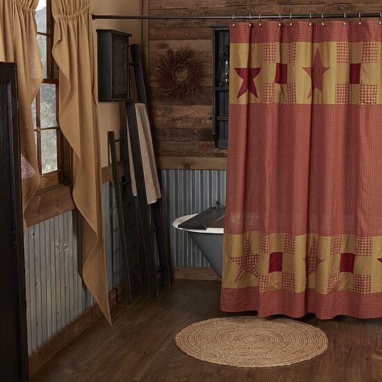 Vhc Brands Ninepatch Star Shower Curtain