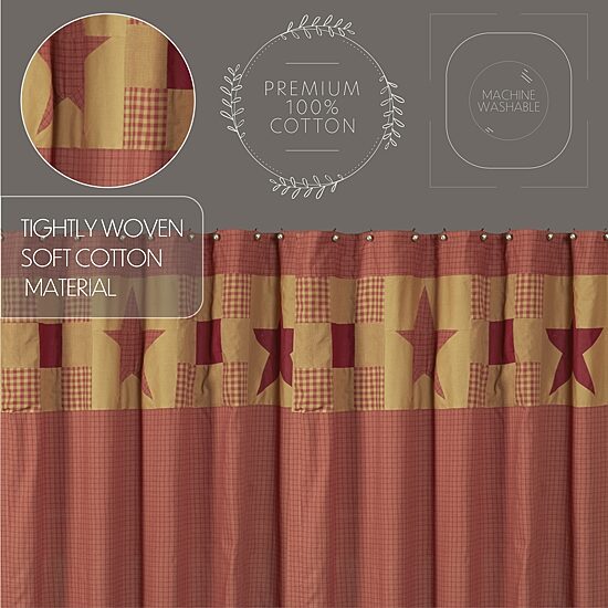 Vhc Brands Ninepatch Star Shower Curtain