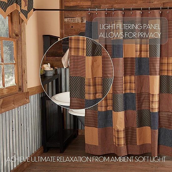 Vhc Brands Patriotic Patch Shower Curtain
