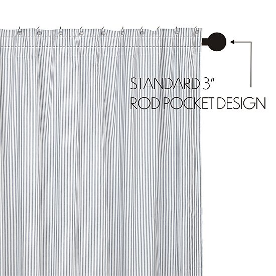 Vhc Brands Sawyer Mill Blue Ticking Shower Curtain