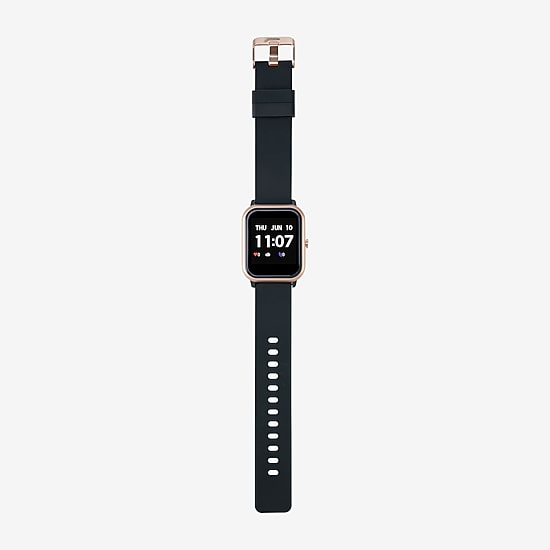 Q7+ Unisex Adult Black Smart Watch Q7201-18-C02