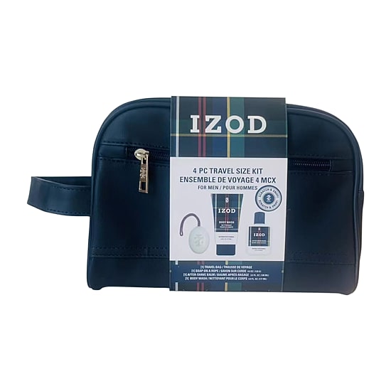 EviDenS ポーチ セット IZOD Navy Leather Dopp Bag Travel Toiletry Set - JCPenney