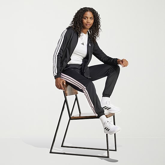 adidas Womens Slim Mid Rise Slim Fit Track Pant