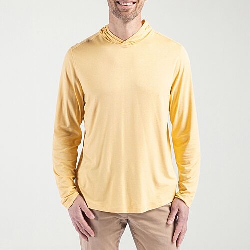 CUTTER & BUCK Mens Long Sleeve Hoodie, 3x-large, Yellow