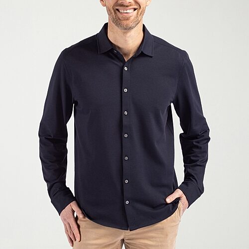 CUTTER & BUCK Mens Regular Fit Long Sleeve Dress Shirt, 3x-large, Blue