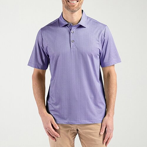 CUTTER & BUCK Mens Regular Fit Short Sleeve Polo Shirt, X-large, Purple