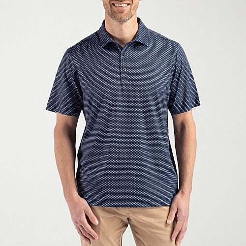 CUTTER & BUCK Mens Regular Fit Short Sleeve Polo Shirt, 3x-large, Blue