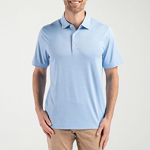 CUTTER & BUCK Mens Regular Fit Short Sleeve Polo Shirt, 3x-large, Blue