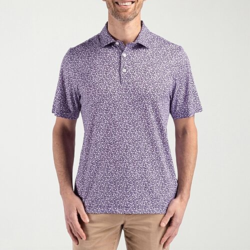 CUTTER & BUCK Mens Regular Fit Short Sleeve Polo Shirt, 3x-large, Purple