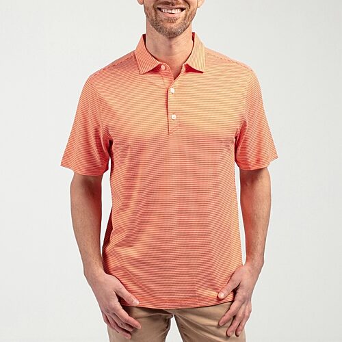 CUTTER & BUCK Mens Regular Fit Short Sleeve Polo Shirt, X-large, Orange