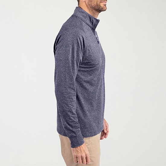 CUTTER & BUCK Mens Mock Neck Long Sleeve Quarter-Zip Pullover