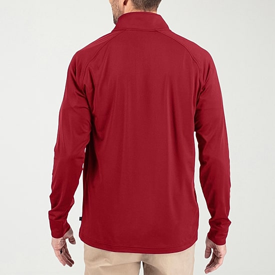 CUTTER & BUCK Mens Mock Neck Long Sleeve Quarter-Zip Pullover