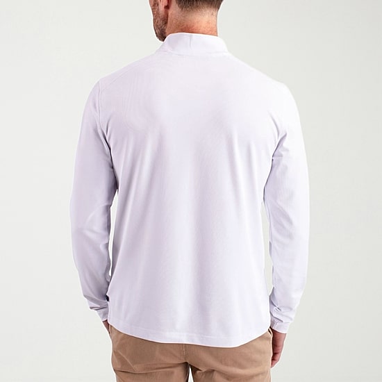 CUTTER & BUCK Mens Mock Neck Long Sleeve Quarter-Zip Pullover