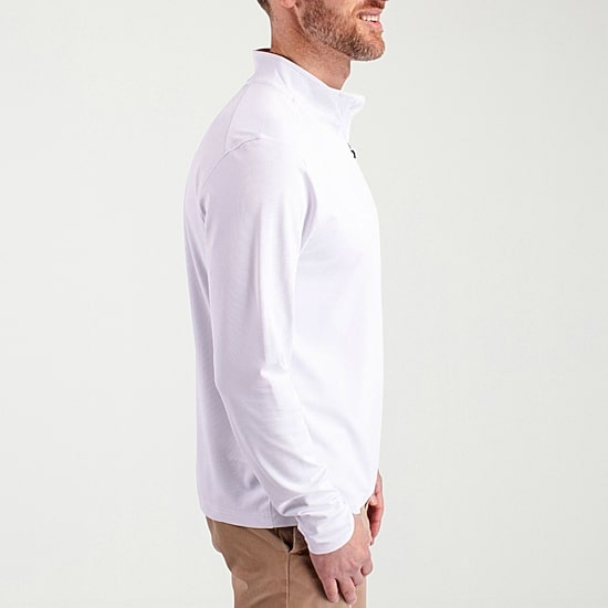 CUTTER & BUCK Mens Mock Neck Long Sleeve Quarter-Zip Pullover