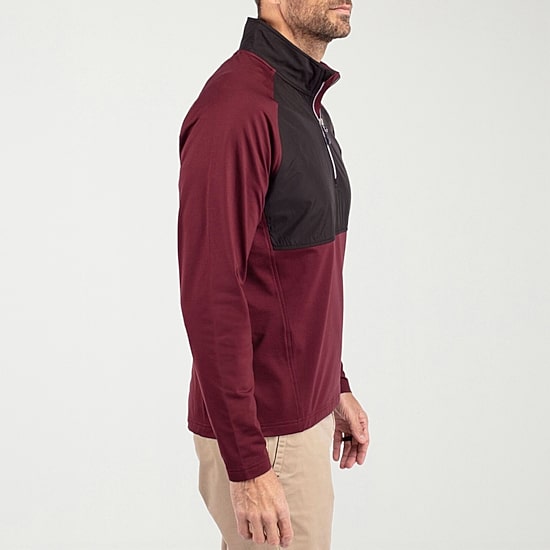 CUTTER & BUCK Mens Mock Neck Long Sleeve Quarter-Zip Pullover