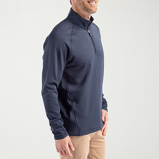 CUTTER & BUCK Mens Mock Neck Long Sleeve Quarter-Zip Pullover