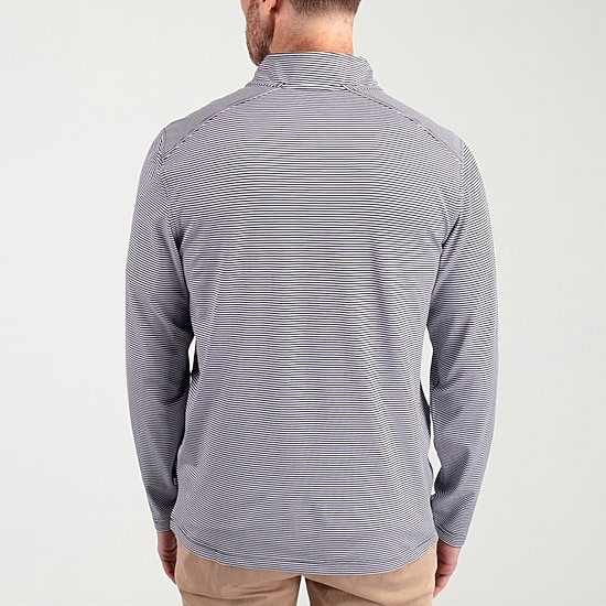 CUTTER & BUCK Mens Mock Neck Long Sleeve Quarter-Zip Pullover