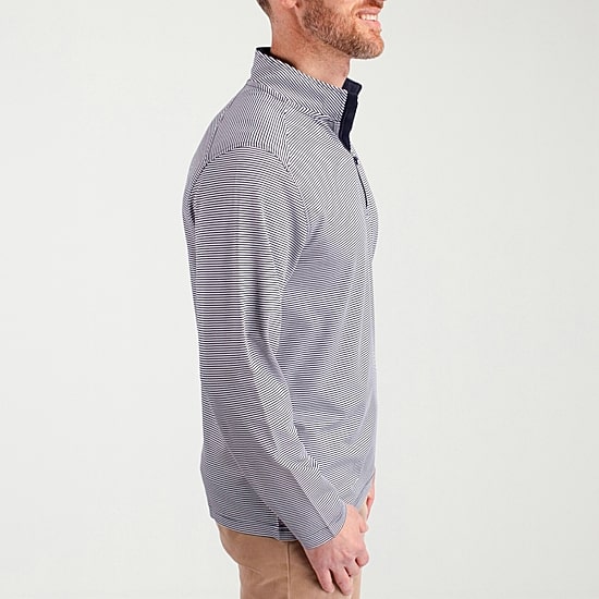 CUTTER & BUCK Mens Mock Neck Long Sleeve Quarter-Zip Pullover