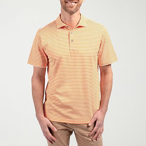 CUTTER & BUCK Mens Regular Fit Short Sleeve Polo Shirt, X-large, Orange