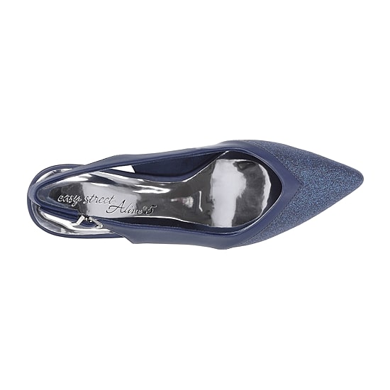 Easy Street Womens Pointed Closed Toe Kitten Heel Pumps