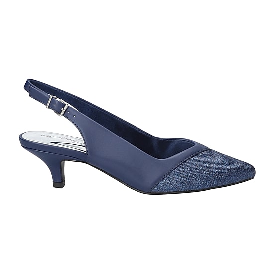 Easy Street Womens Pointed Closed Toe Kitten Heel Pumps