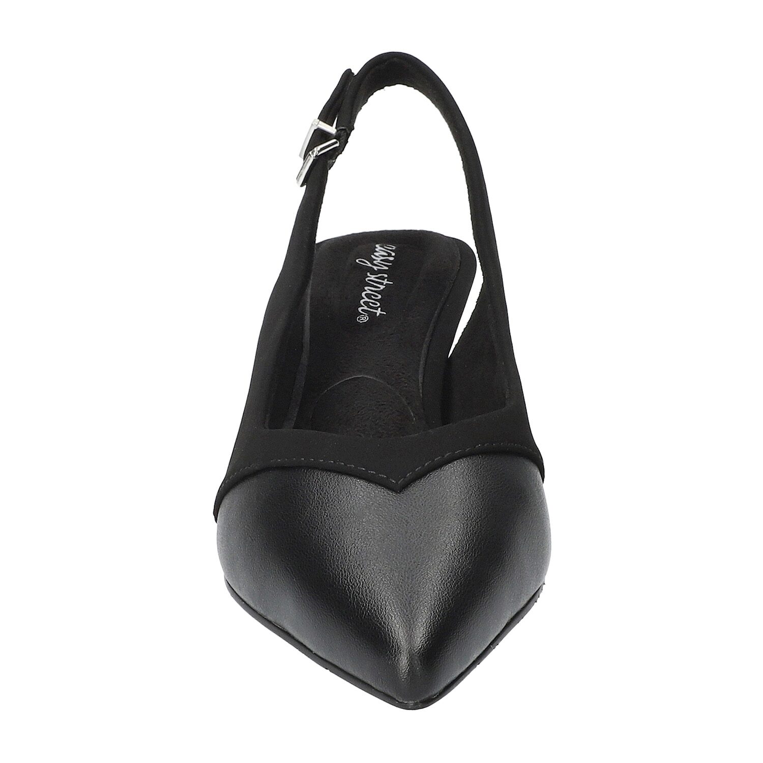 Easy Street Womens Pointed Closed Toe Kitten Heel Pumps