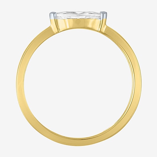 Diamond Addiction G-H / Si2-I1 Womens 1/2 CT. T.W. Lab Grown White Diamond 10K Gold Marquise Solitaire Cocktail Ring
